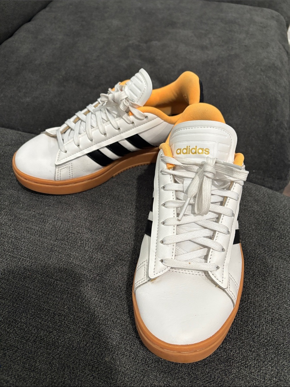 adidas Women’s White Black Gum Low-Top Sneakers